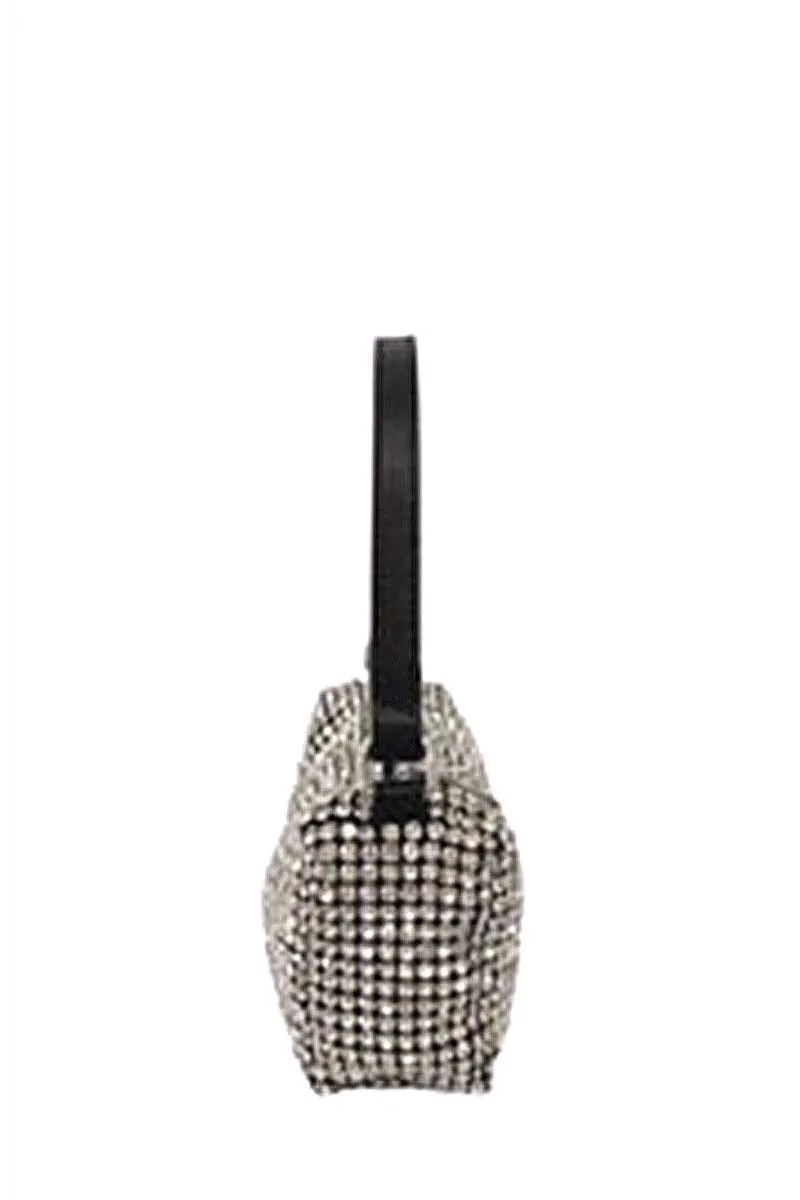 Fashion Chic Rhinestone Handle Clutch Bag_