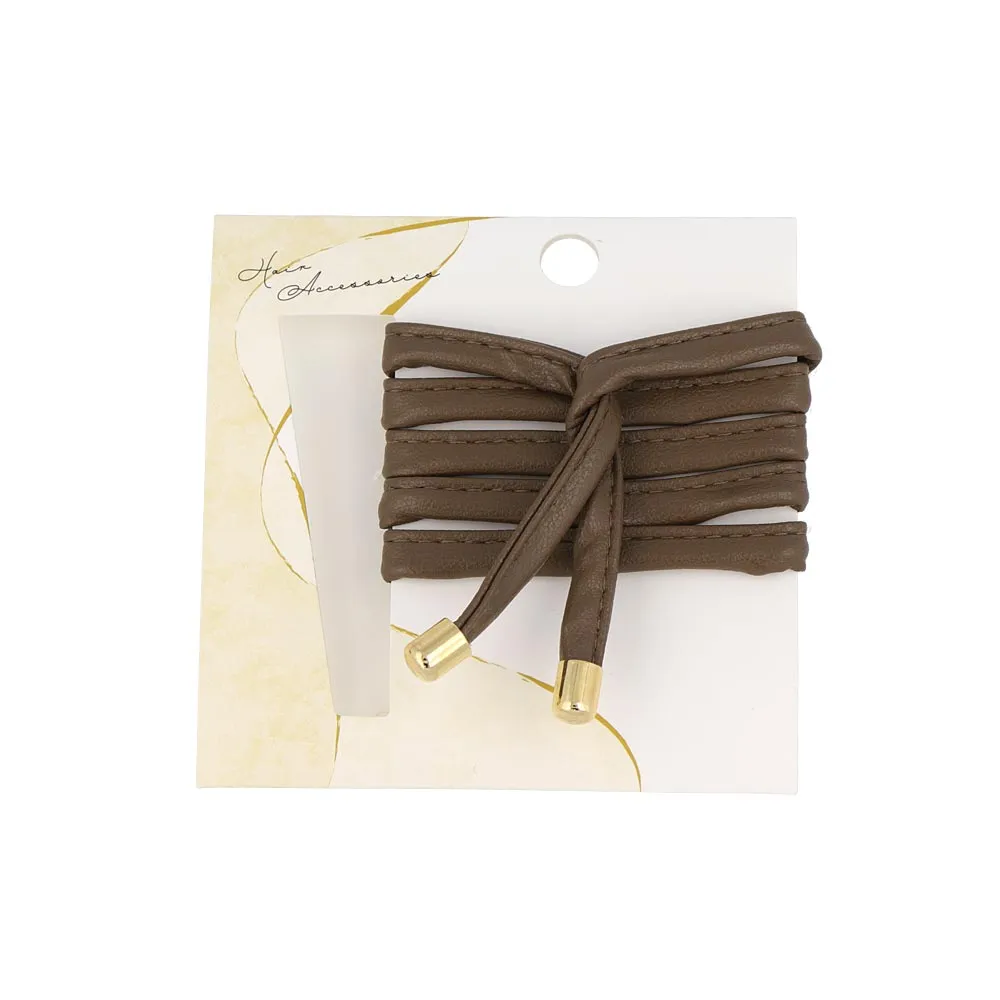 Faux Leather Wire Hair Rope Tie