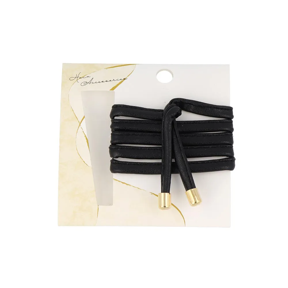 Faux Leather Wire Hair Rope Tie