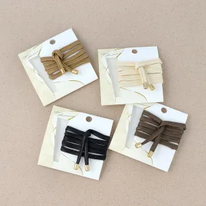 Faux Leather Wire Hair Rope Tie