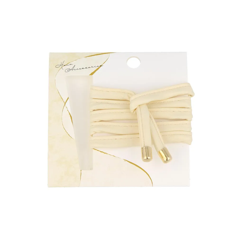 Faux Leather Wire Hair Rope Tie