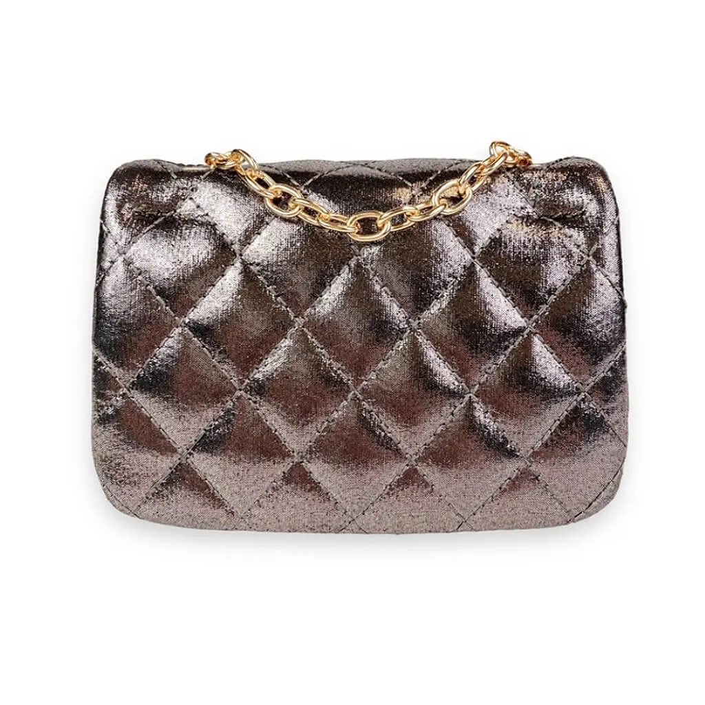 Floral Shinny Quilted Purse