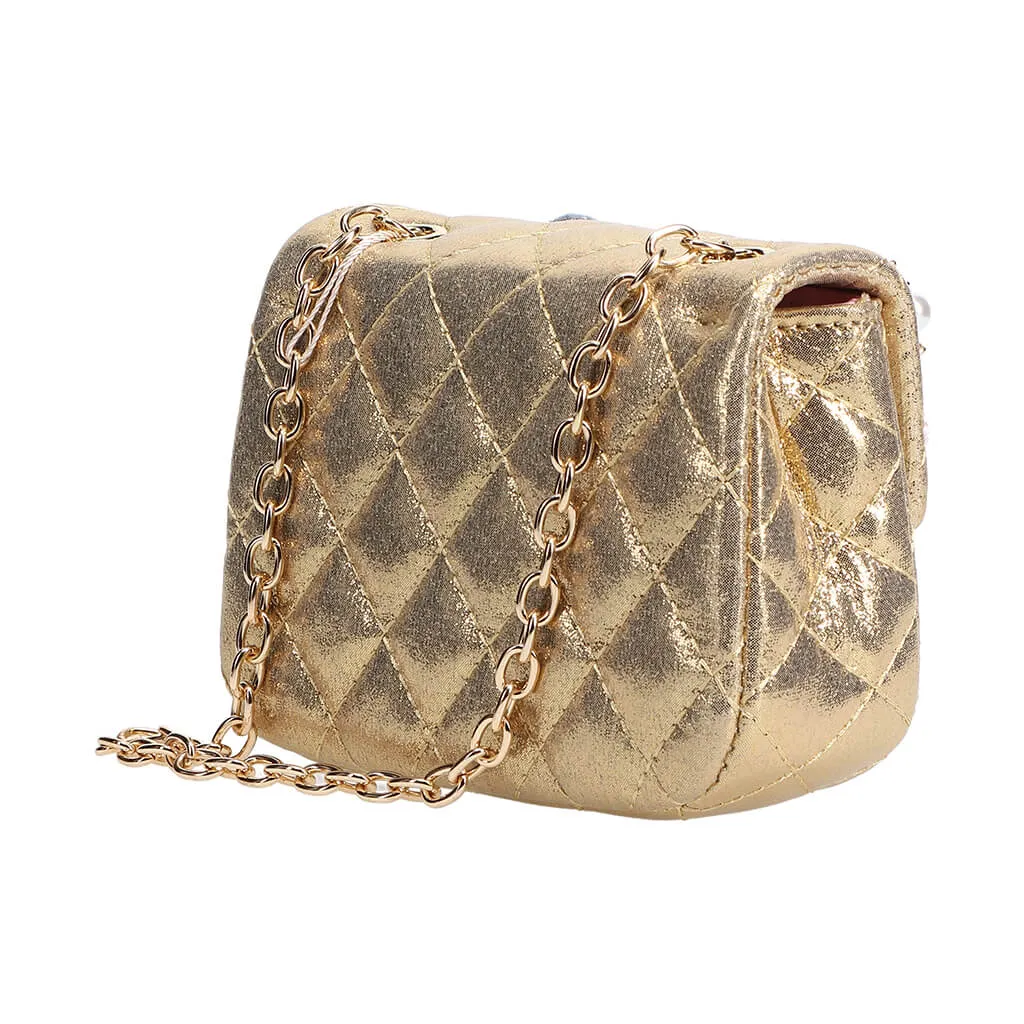 Floral Shinny Quilted Purse