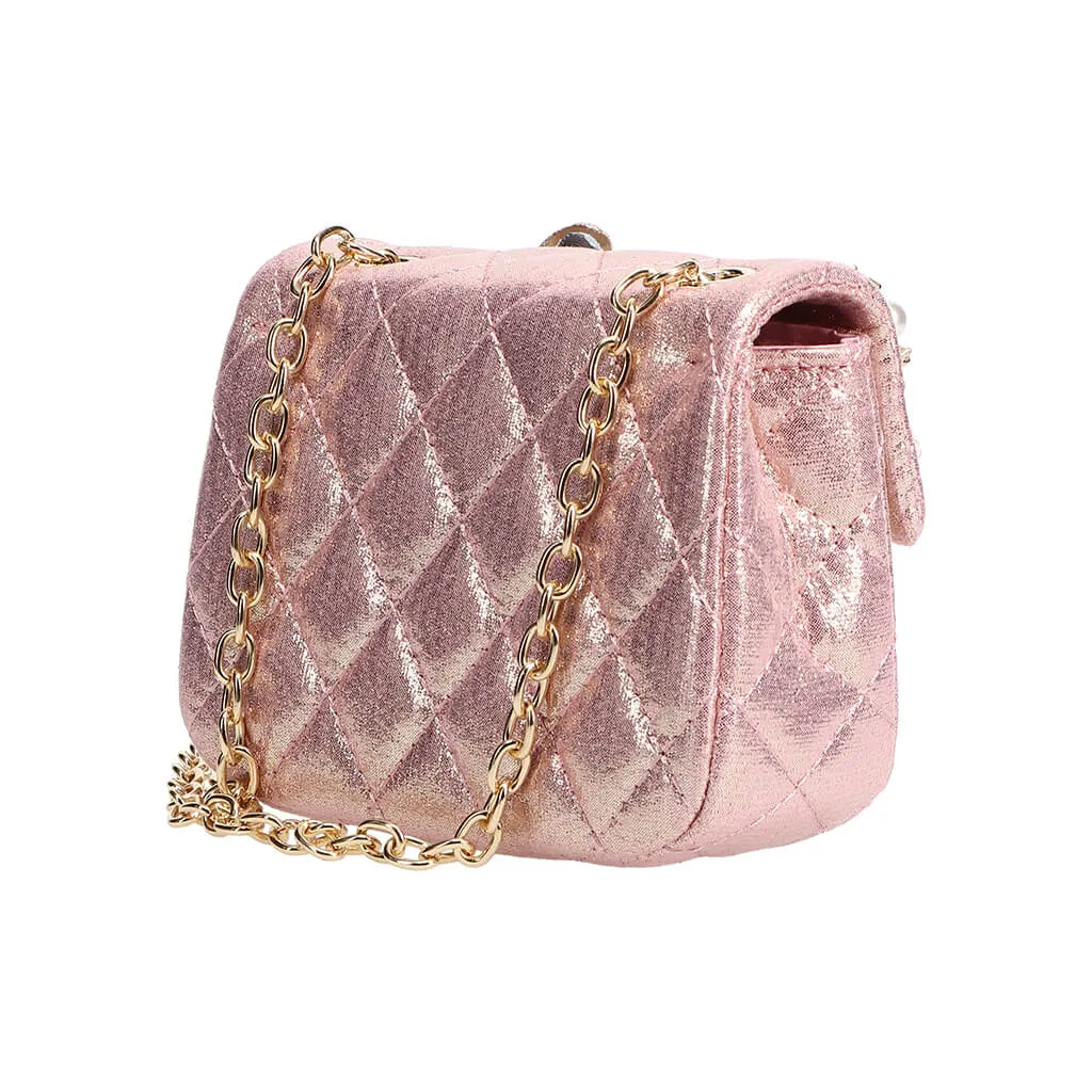 Floral Shinny Quilted Purse