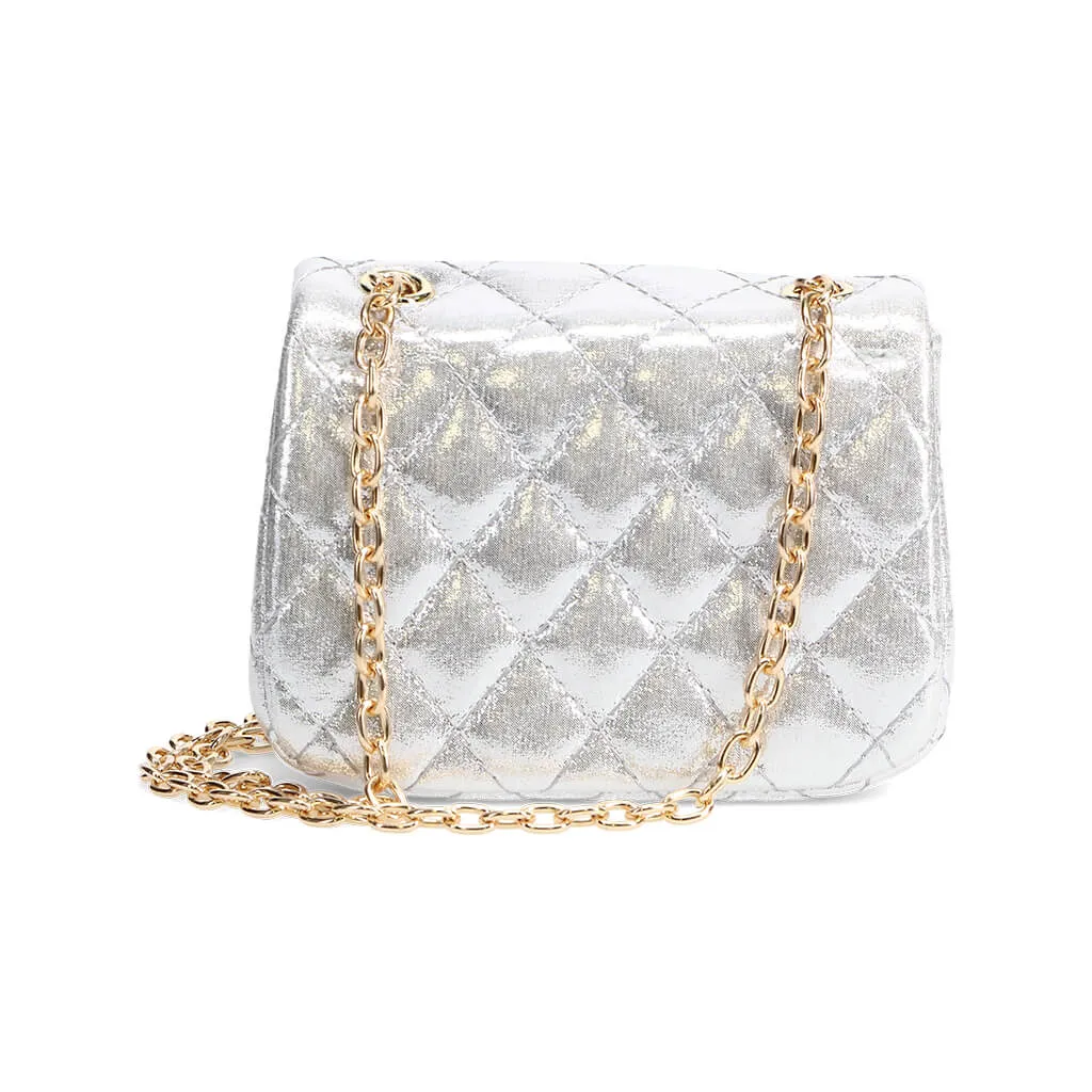 Floral Shinny Quilted Purse