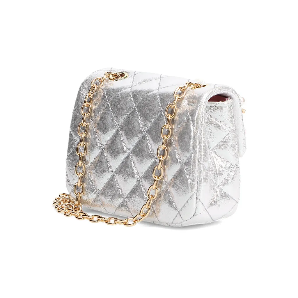 Floral Shinny Quilted Purse