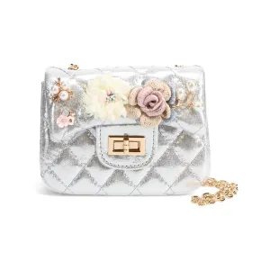 Floral Shinny Quilted Purse
