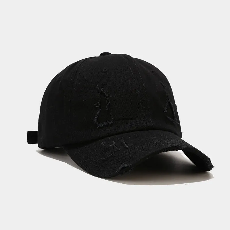 Frayed Retro Style Baseball Cap
