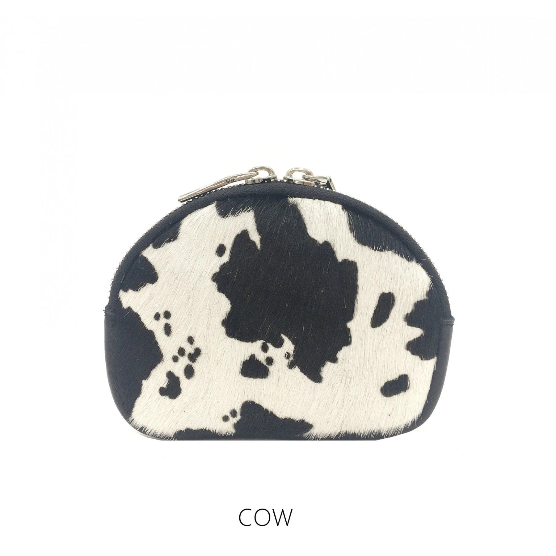 Genuine Italian Leather Cute  Coin Purse Animal Fur Print Soft Italian Leather Gift for Her Valentines Gift Comes Gift Wrapped Cutie Purse