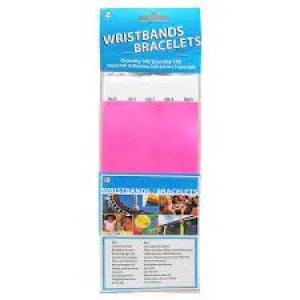 Geogalaxy Neon Pink Wristbands - Pack Of 100