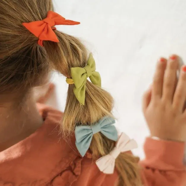 Grech & Co. FABLE BOW PONIES SET OF 4 - CHARTREUSE, SKY BLUE