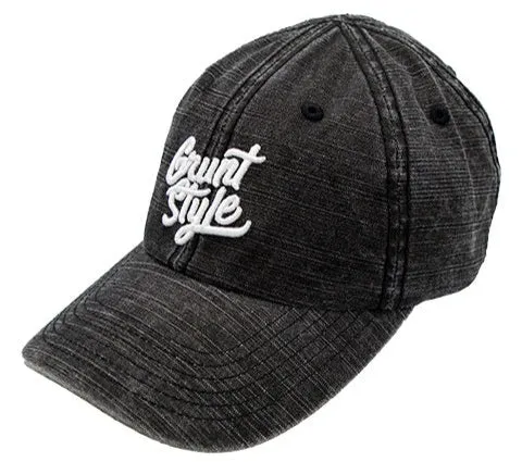 Grunt style script logo charcoal wash hst