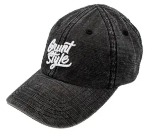 Grunt style script logo charcoal wash hst