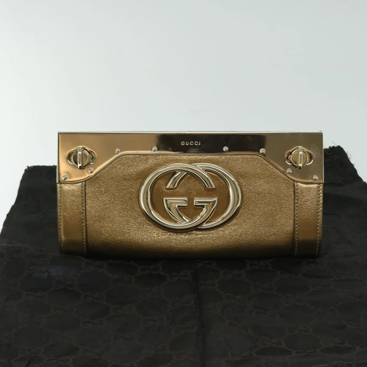 Gucci Interlocking Clutch Bag Leather