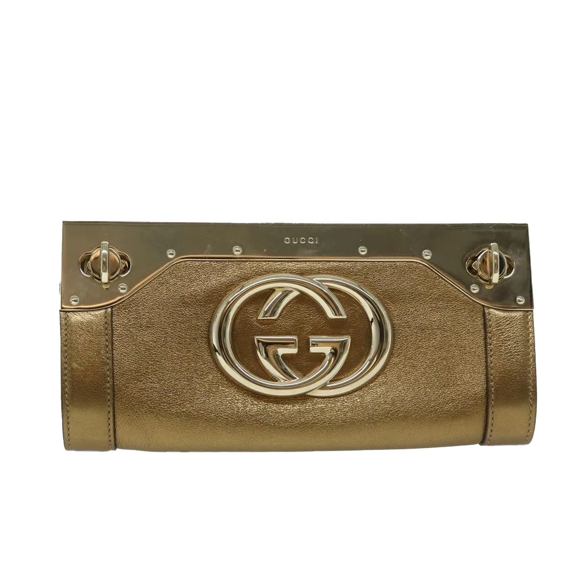 Gucci Interlocking Clutch Bag Leather