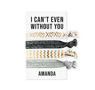 I Can't Even Without You Bridesmaid Hair Ties - Black