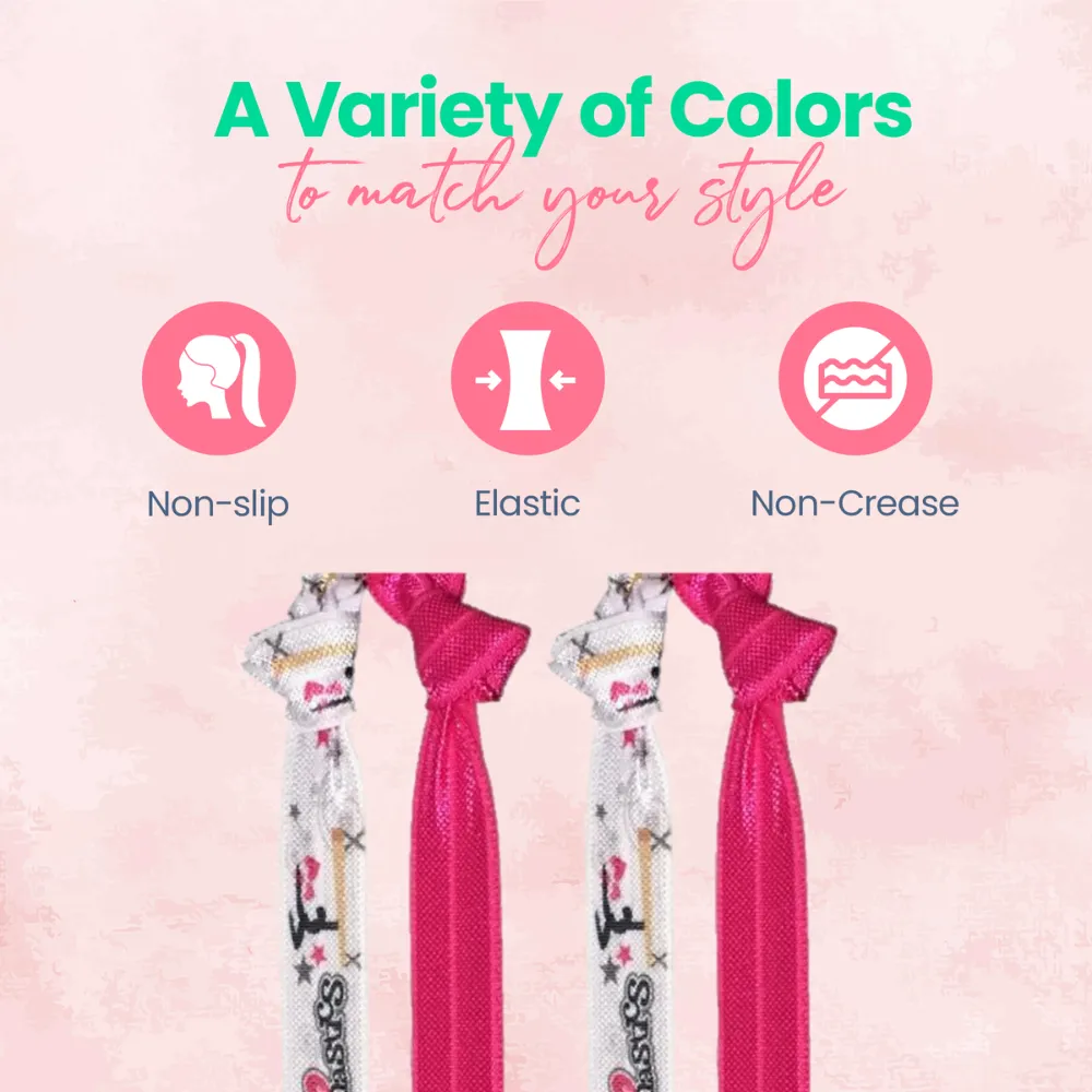 I Love Gymnastics Hair Ties - 2pcs