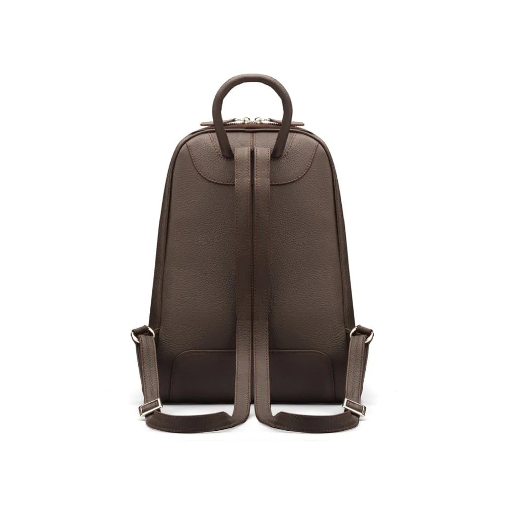 Ladies Leather Backpack - Brown