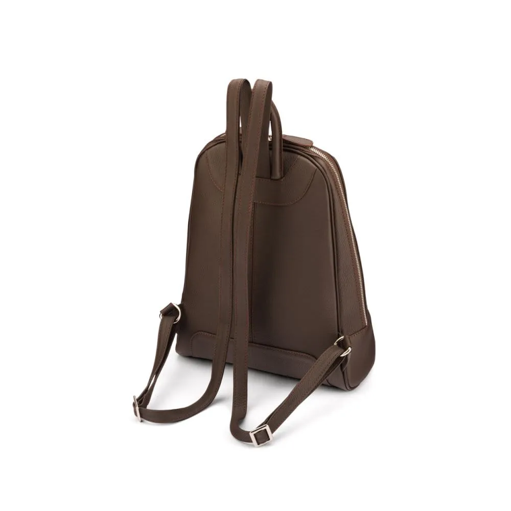 Ladies Leather Backpack - Brown