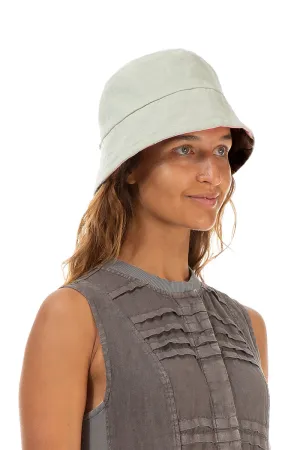 Laurel Green Reversible Linen Bucket Hat