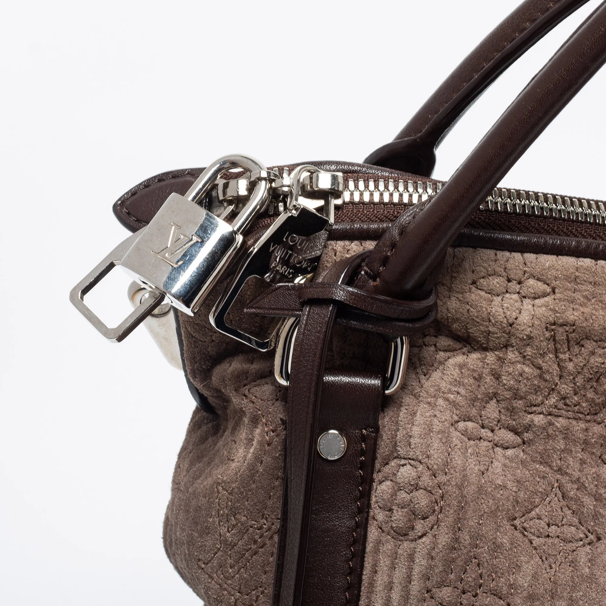 Louis Vuitton Brown Monogram Antheia Suede Ixia PM Bag