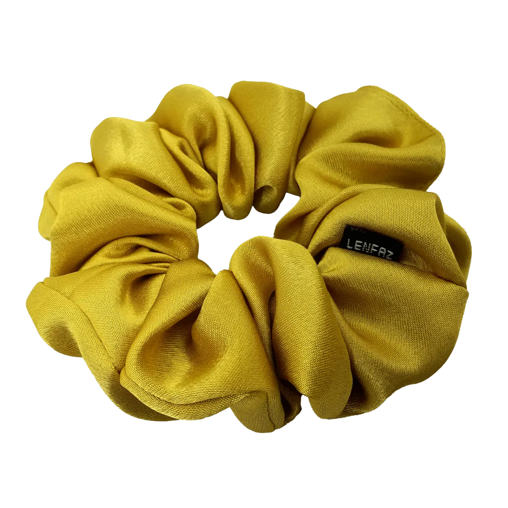 Luxury Gold Satin Silk Scrunchie