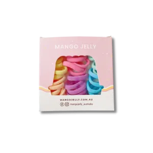 MANGO JELLY Metal Free Hair Ties (3cm) - Classic Pastel 36P - Six Pack