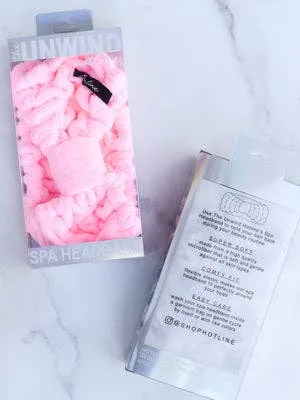 Microfiber Spa Headband: Light Pink