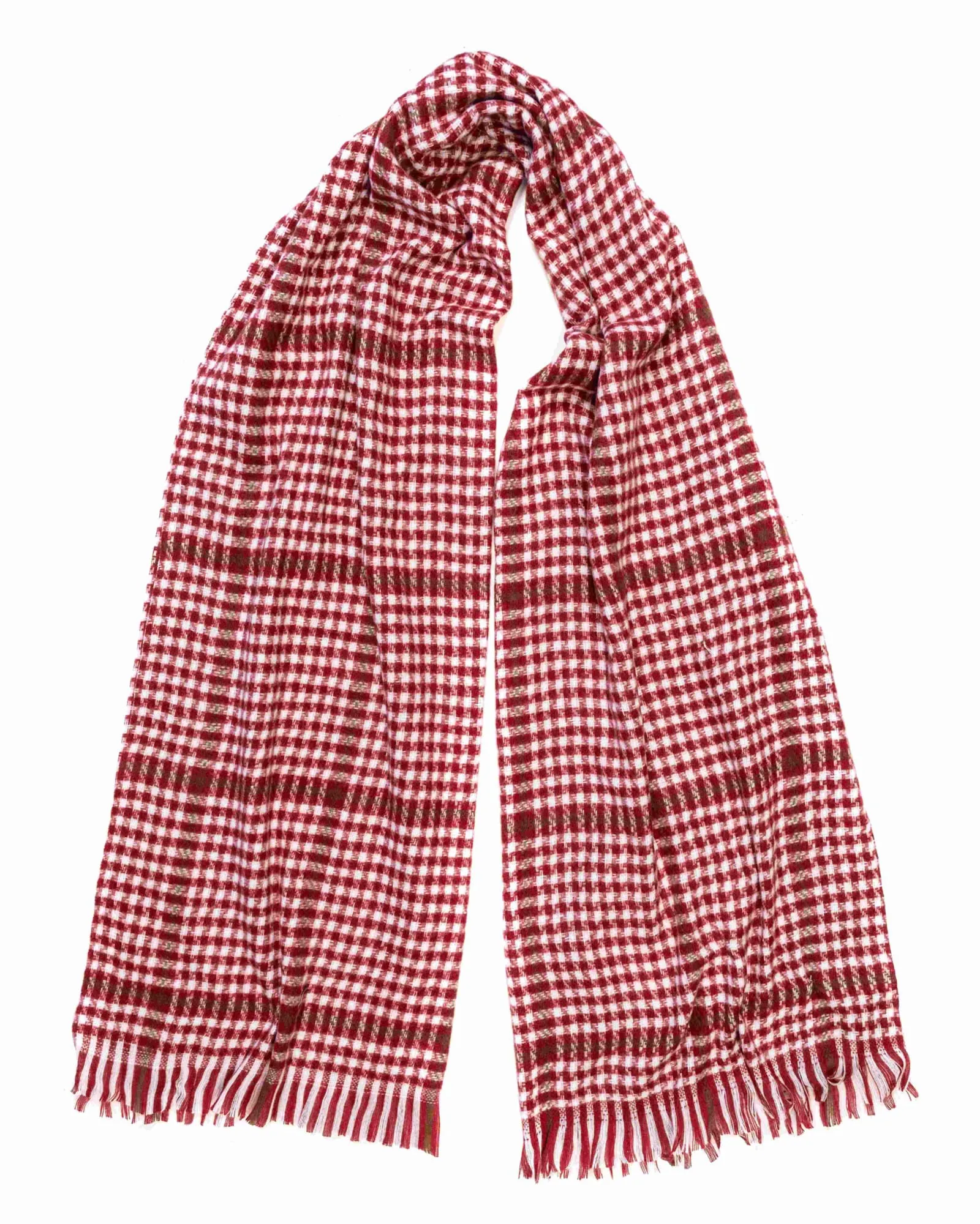 Mixed Patten Soft Tweed Scarves Red | RED