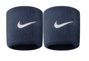Nike Swoosh Singlewide Tennis Wristbands (Navy)