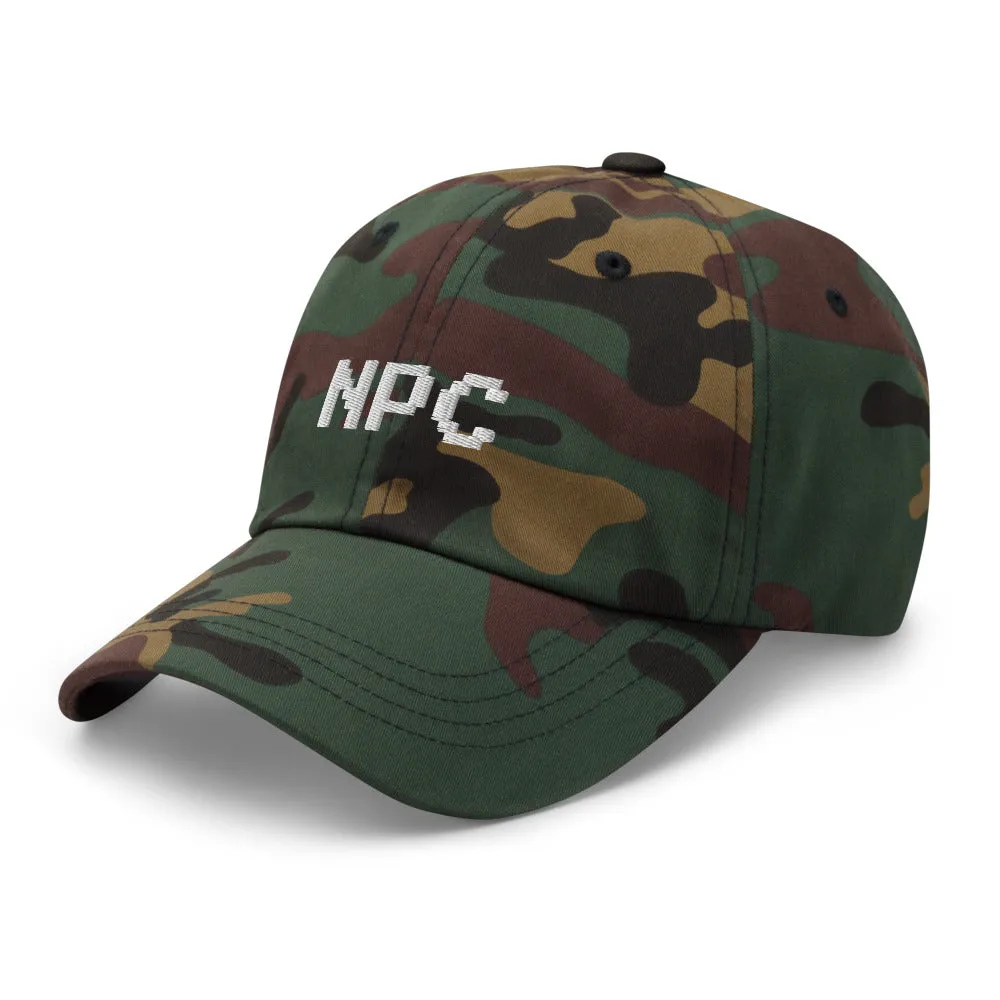 NPC Pixel Font Embroidered Fun Unisex Baseball Cap