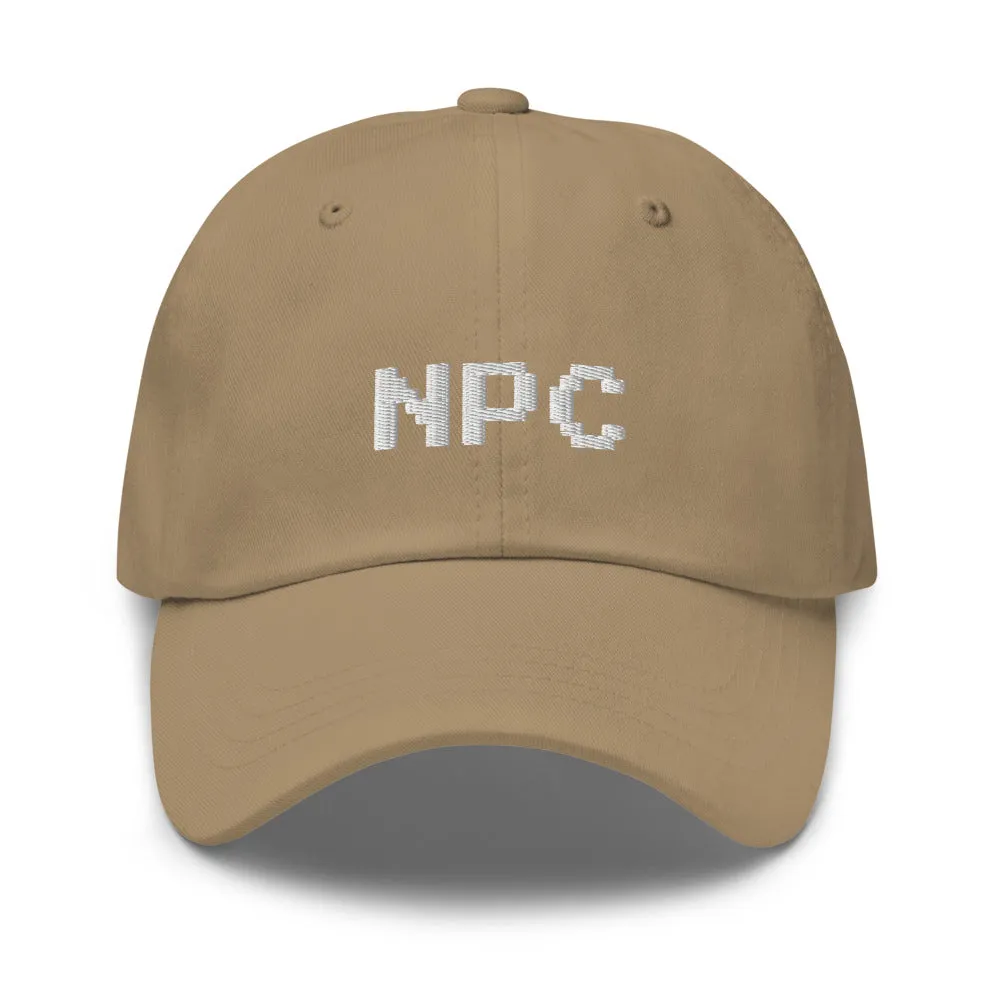 NPC Pixel Font Embroidered Fun Unisex Baseball Cap