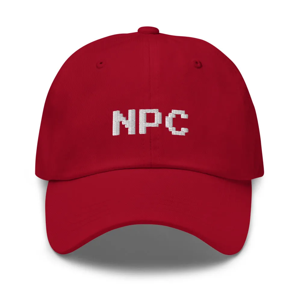 NPC Pixel Font Embroidered Fun Unisex Baseball Cap