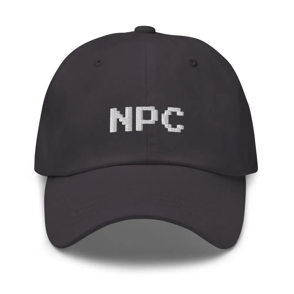 NPC Pixel Font Embroidered Fun Unisex Baseball Cap
