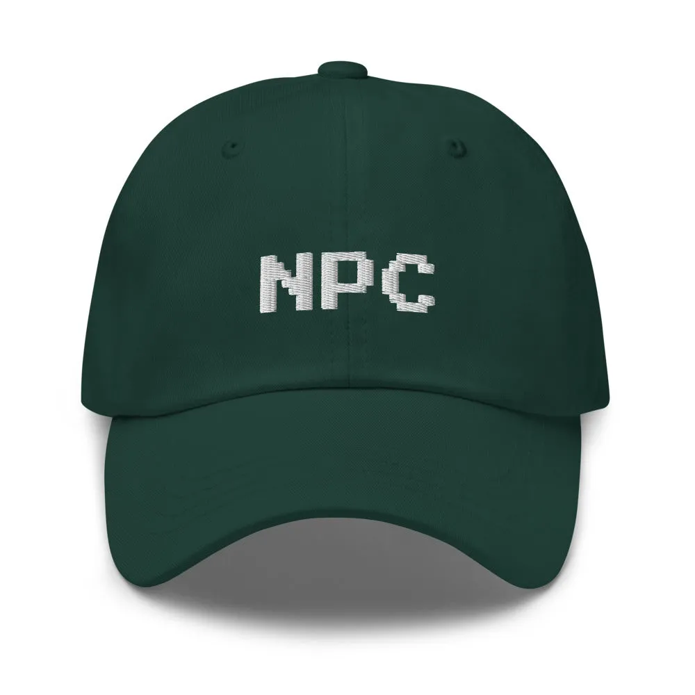 NPC Pixel Font Embroidered Fun Unisex Baseball Cap