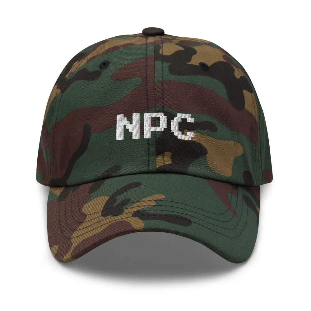 NPC Pixel Font Embroidered Fun Unisex Baseball Cap