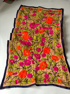 Orange x Pink Mini Georgette Neck Scarf / Wrap