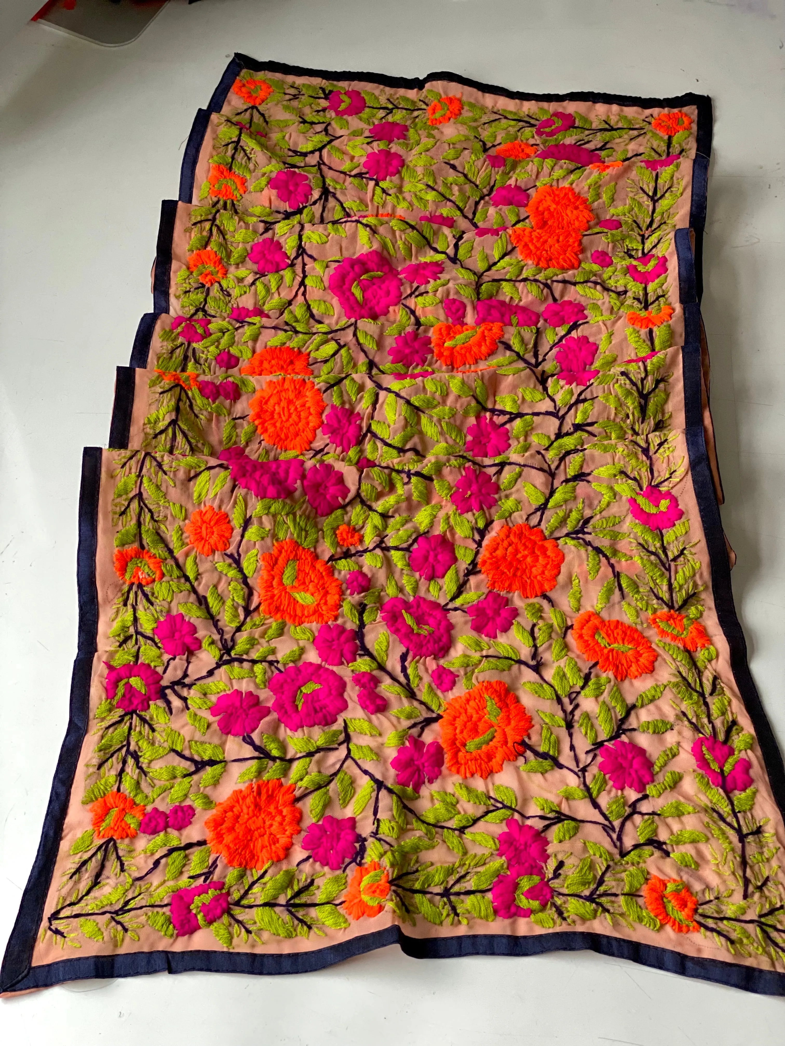 Orange x Pink Mini Georgette Neck Scarf / Wrap