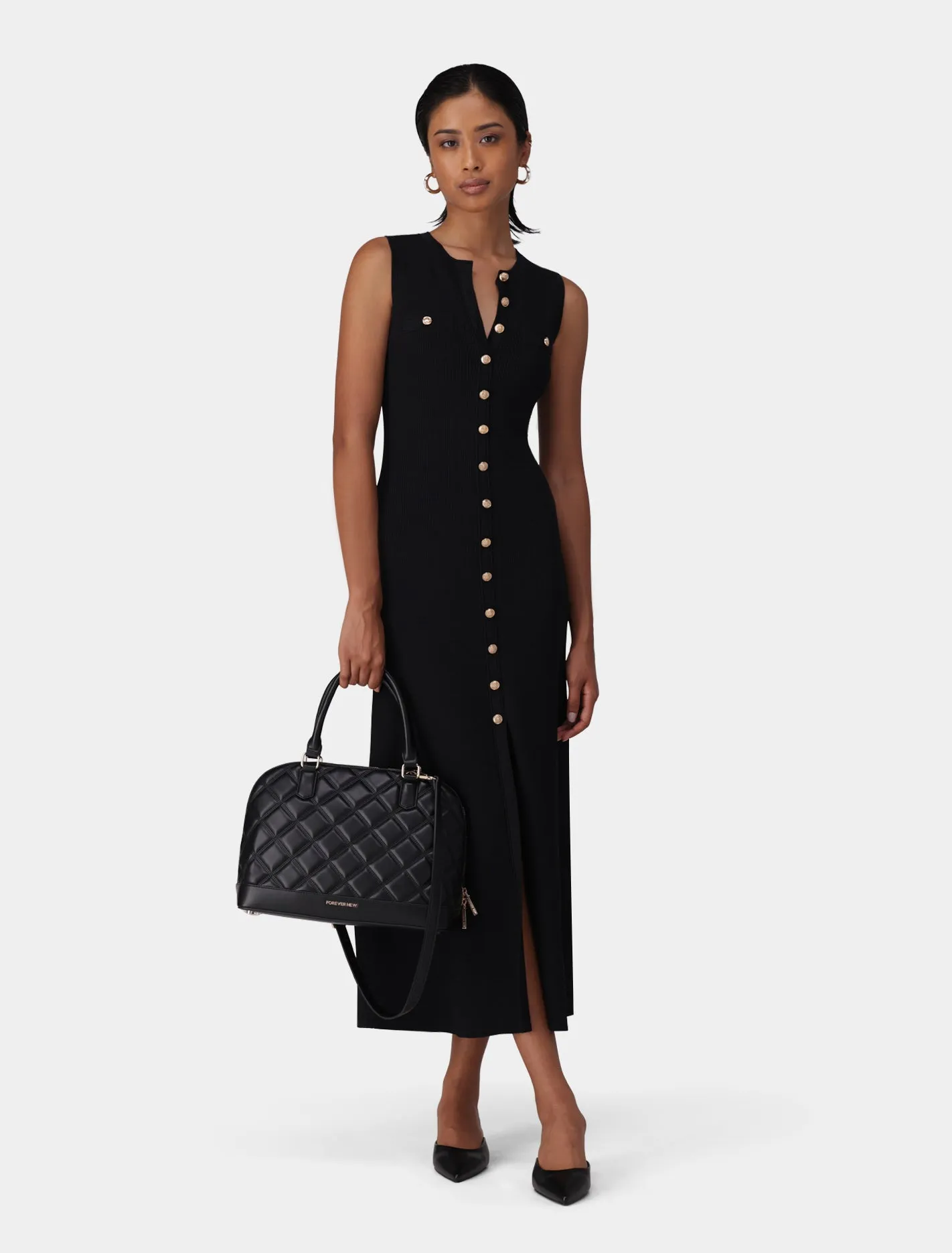 Polly Quilted Bowler Bag