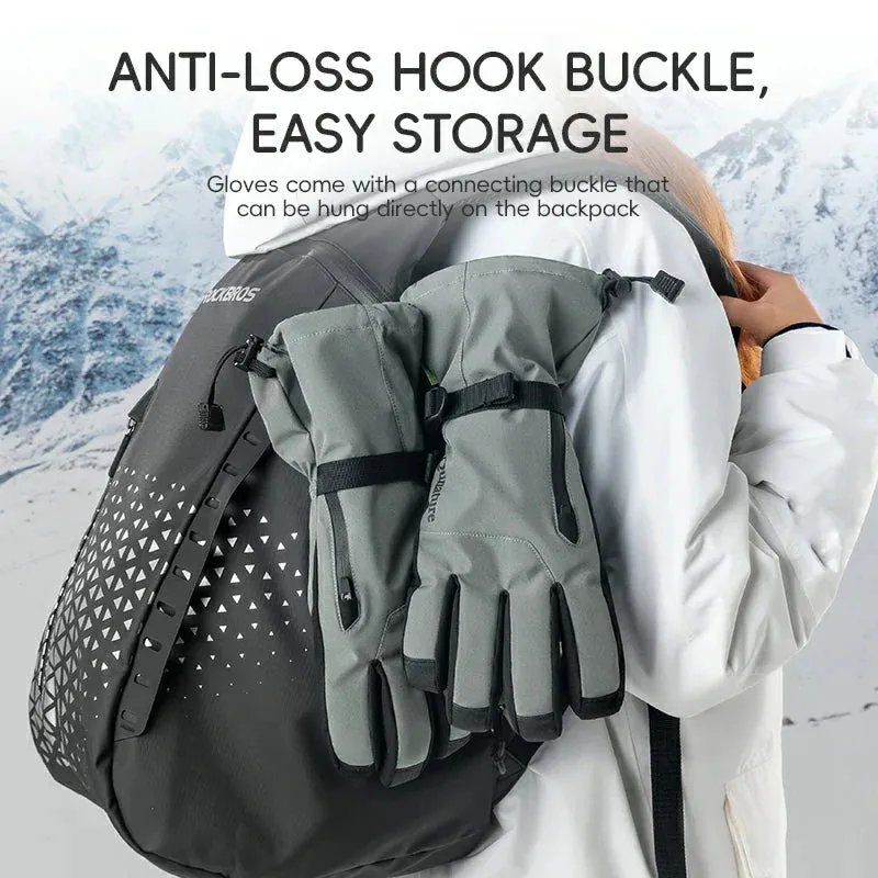 Qunature Ski Gloves  Multi-Fabric, Touchscreen, Warmth Lock