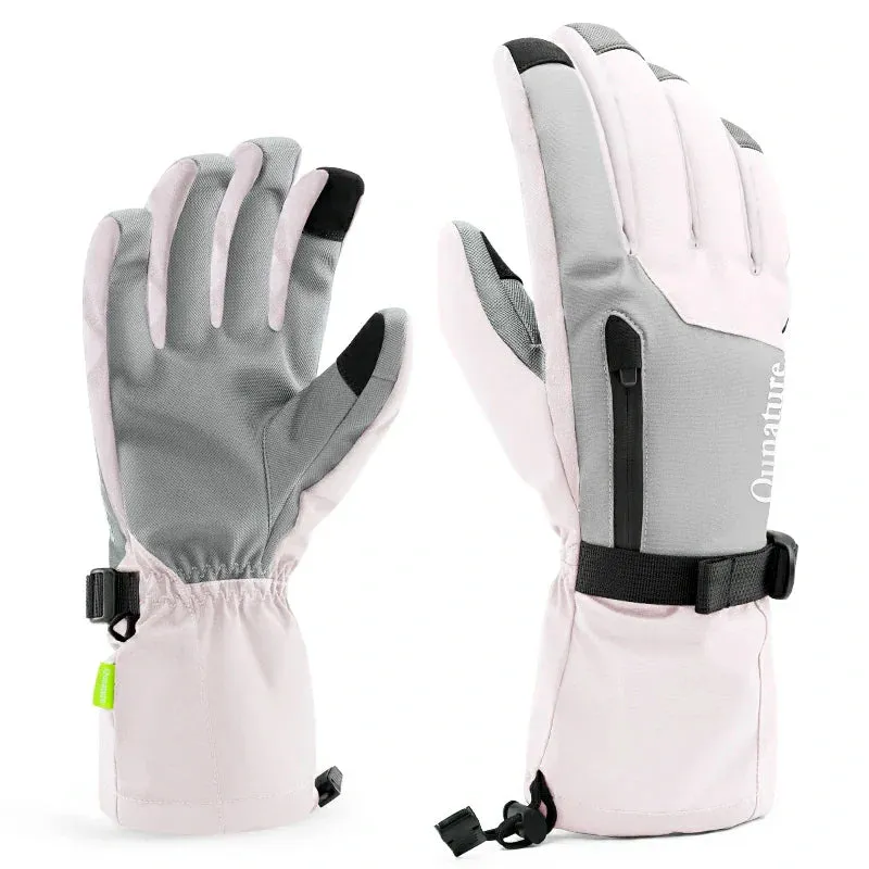 Qunature Ski Gloves  Multi-Fabric, Touchscreen, Warmth Lock