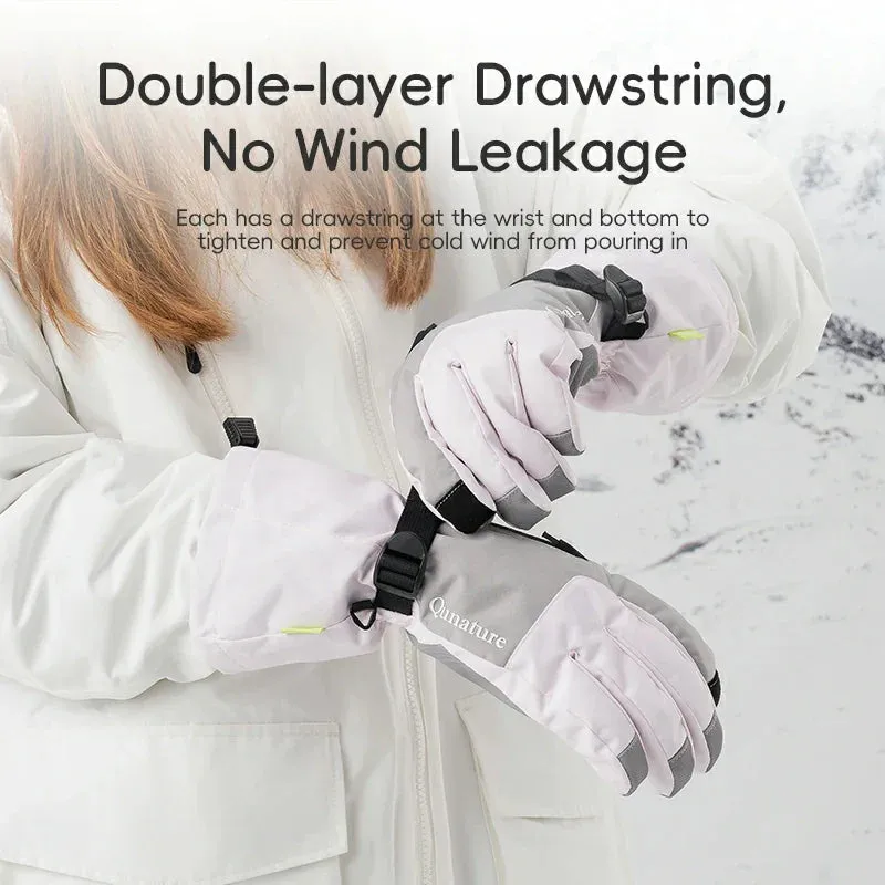 Qunature Ski Gloves  Multi-Fabric, Touchscreen, Warmth Lock