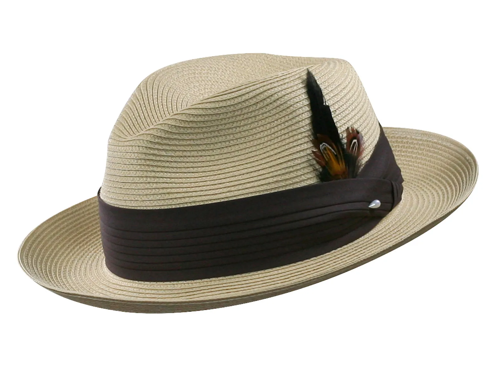 "The Mancino" Florentine Milan Straw Fedora by Levine Hats