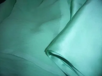 rich green chiffon w/matching silk satin fabric 44