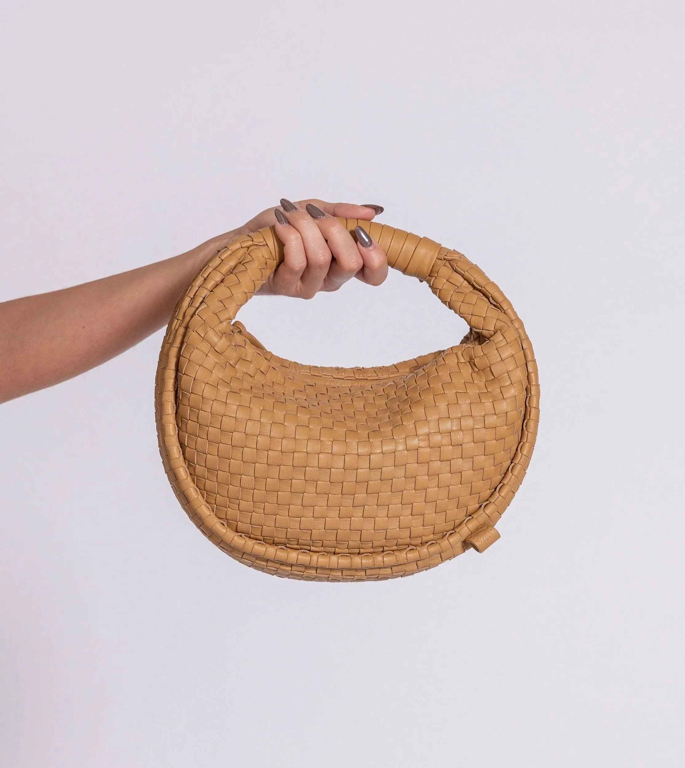 Santiago Mini Hobo Bag | Dark Tan