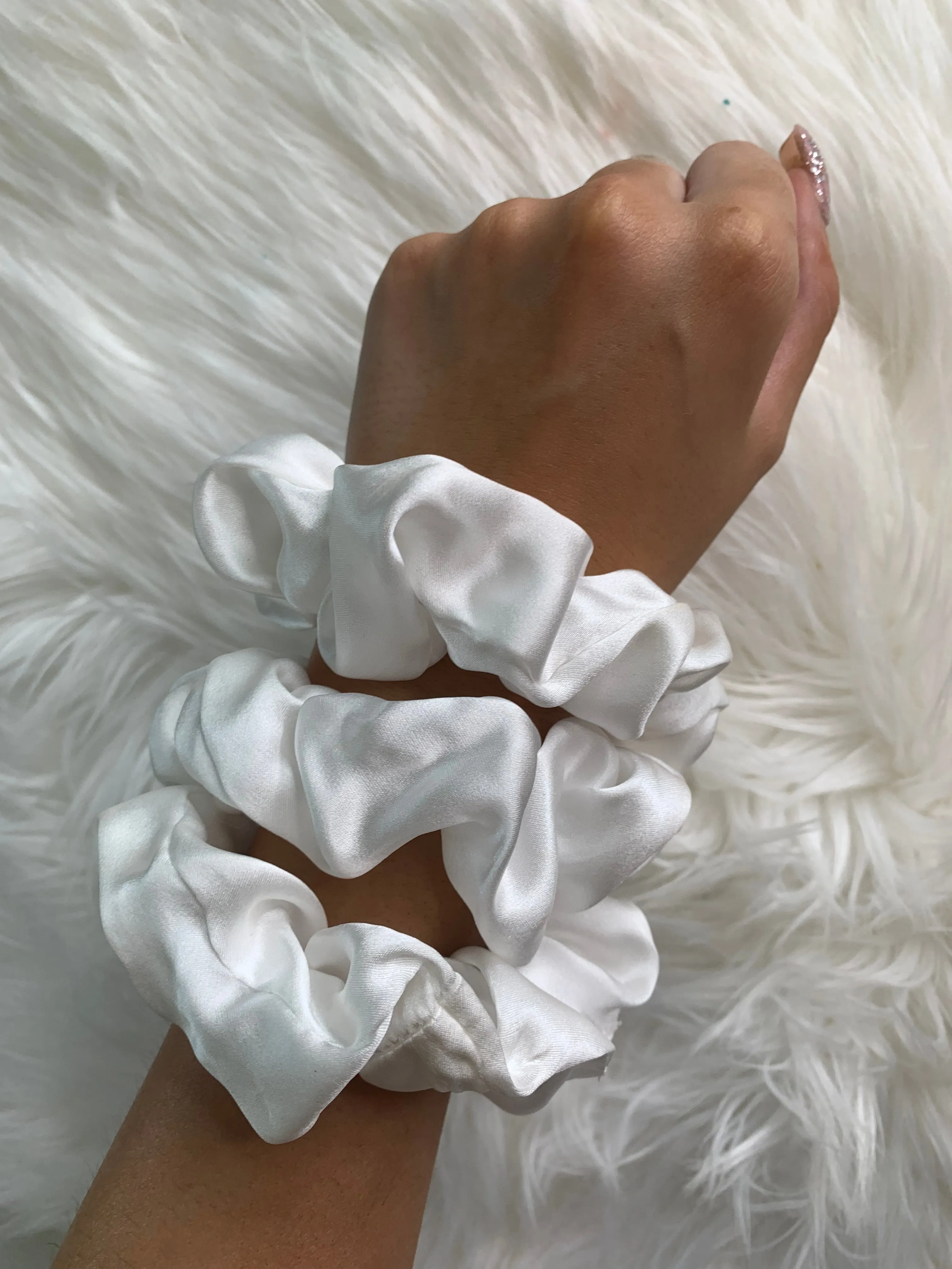 Silk Hair Ties - Ivory