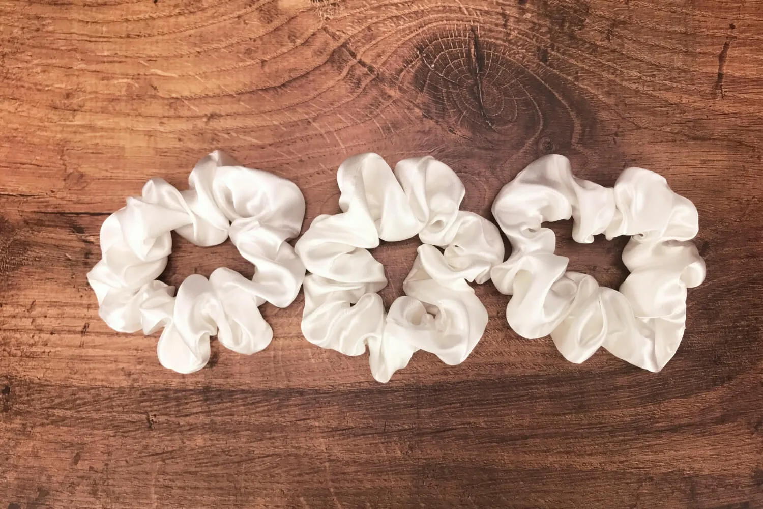 Silk Hair Ties - Ivory