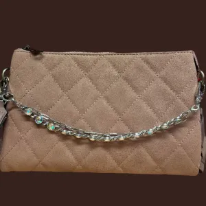 Silver Iridescent Crystal Charm Strap  Sparkle for Bags & Hats