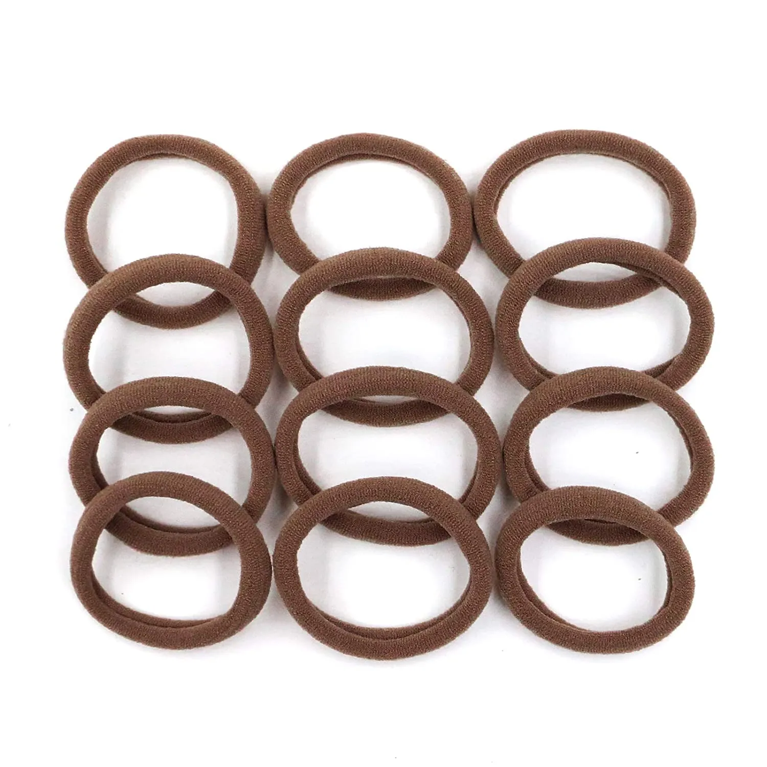 Soft & Stretch Cotton Hair Ties Large Hair Bands Nylon Fabric Ponytail Holder for Thick Heavy Curly Hair, No Slip No Damage Seamless Scrunchies Headbands  (Sparkling Amber)