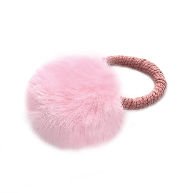 Soft and Fluffy Pompoms Hair Ties